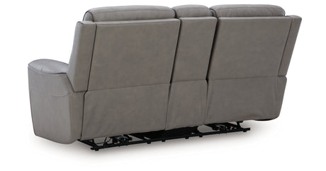5Z-Comfort Coin Power Reclining Loveseat with Console from Ashley - Luna Furniture