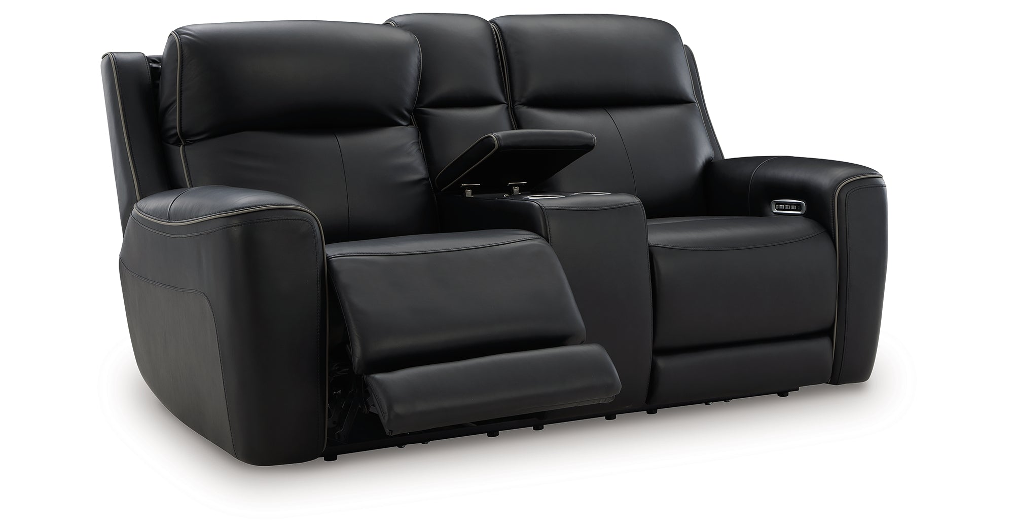 Ashley 5Z-Relaxation Onyx Power Reclining Loveseat with Console