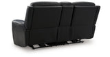 5Z-Relaxation Onyx Power Reclining Loveseat with Console from Ashley - Luna Furniture