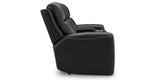 5Z-Relaxation Onyx Power Reclining Loveseat with Console from Ashley - Luna Furniture