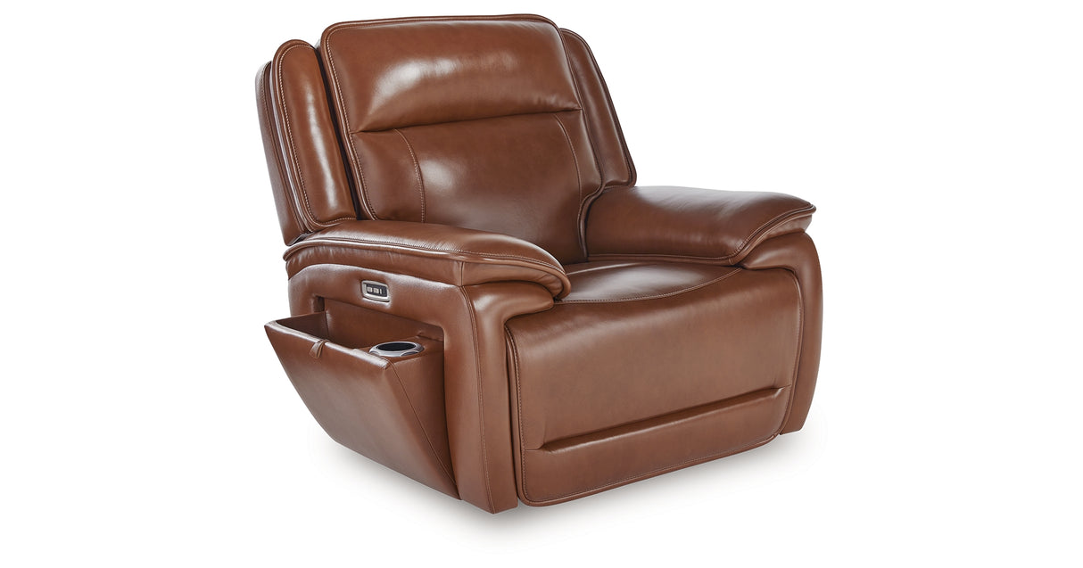 Healy Pier Chocolate Power Recliner from Ashley Furniture - Luna Furniture