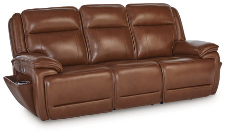 Healy Pier Chocolate Power Reclining Sofa and Loveseat from Ashley - Luna Furniture