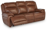 Healy Pier Chocolate Power Reclining Sofa and Loveseat from Ashley Furniture - Luna Furniture