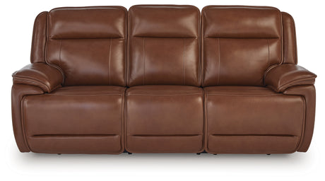 Healy Pier Chocolate Power Reclining Sofa and Loveseat from Ashley - Luna Furniture