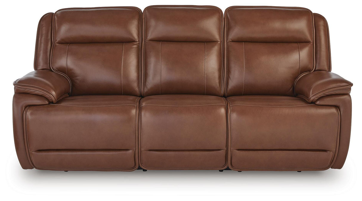 Healy Pier Chocolate Power Reclining Sofa and Loveseat from Ashley Furniture - Luna Furniture