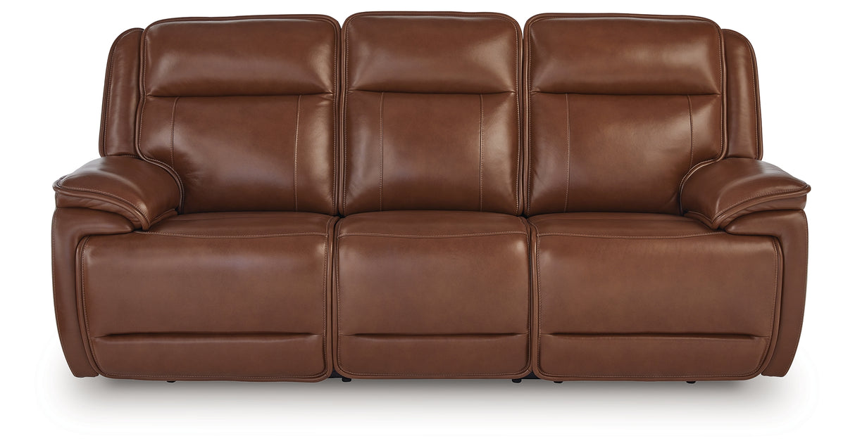 Healy Pier Chocolate Power Reclining Sofa from Ashley - Luna Furniture