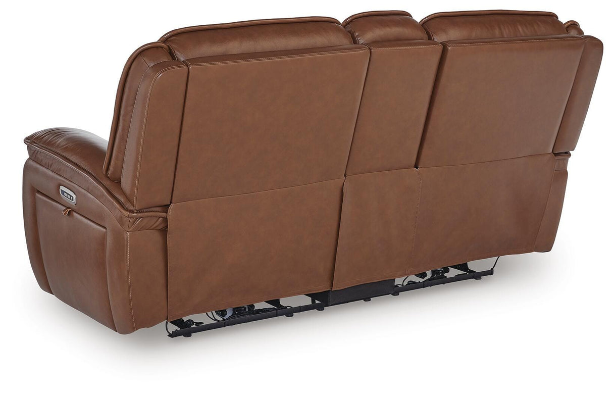 Healy Pier Chocolate Power Reclining Sofa and Loveseat from Ashley Furniture - Luna Furniture