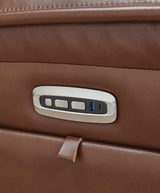 Healy Pier Chocolate Power Reclining Loveseat with Console from Ashley - Luna Furniture