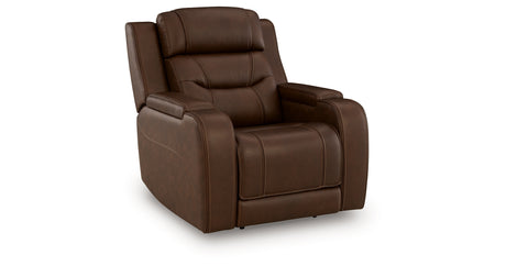Knightington Brown Power Recliner with Audio Seating from Ashley Furniture - Luna Furniture