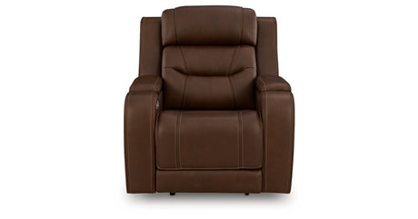 Knightington Brown Power Recliner with Audio Seating from Ashley Furniture - Luna Furniture