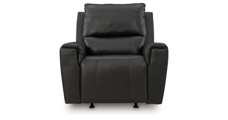 Glossmore Black Recliner from Ashley - Luna Furniture