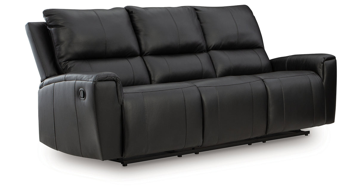 Glossmore Black Reclining Sofa from Ashley - Luna Furniture