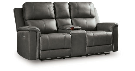 Bleckley Anchor Power Reclining Loveseat with Console from Ashley - Luna Furniture