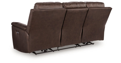 Bleckley Espresso Power Reclining Sofa from Ashley Furniture - Luna Furniture