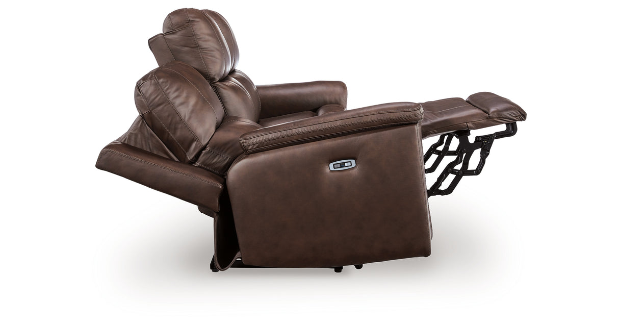 Bleckley Espresso Power Reclining Sofa from Ashley Furniture - Luna Furniture