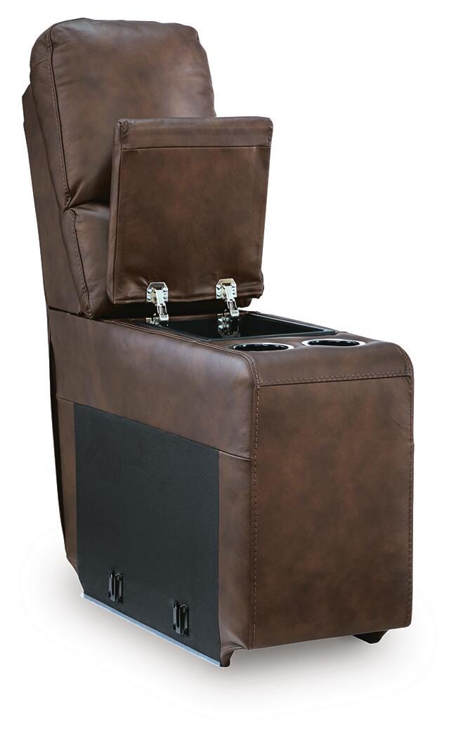 Bleckley Espresso Console with Storage from Ashley - Luna Furniture