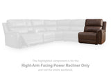 Bleckley Espresso Right-Arm Facing Power Recliner from Ashley Furniture - Luna Furniture