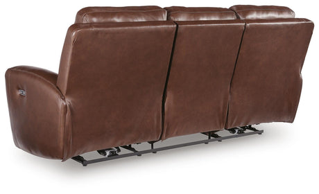 Bexhurst Mahogany Power Reclining Sofa and Loveseat from Ashley - Luna Furniture