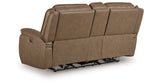 Glencroft Sahara Power Reclining Loveseat with Console from Ashley Furniture - Luna Furniture