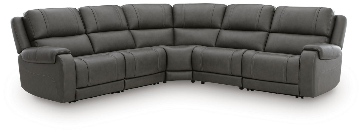 5Z - Pittson Anchor 5-Piece Power Reclining Sectional from Ashley - Luna Furniture