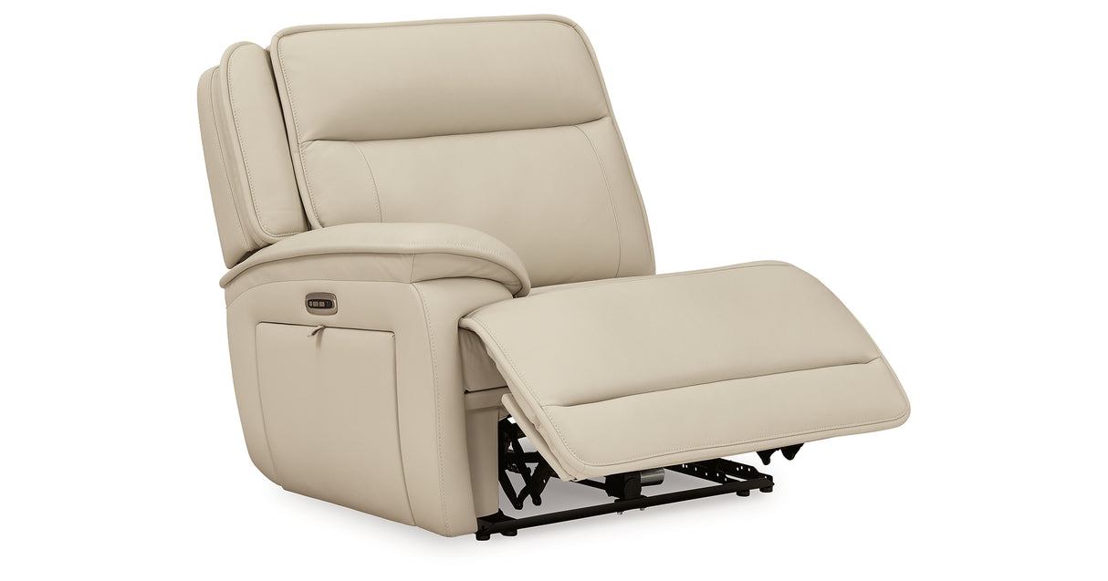 Double Deal Almond 5-Piece Reclining Sectional with Console from Ashley - Luna Furniture