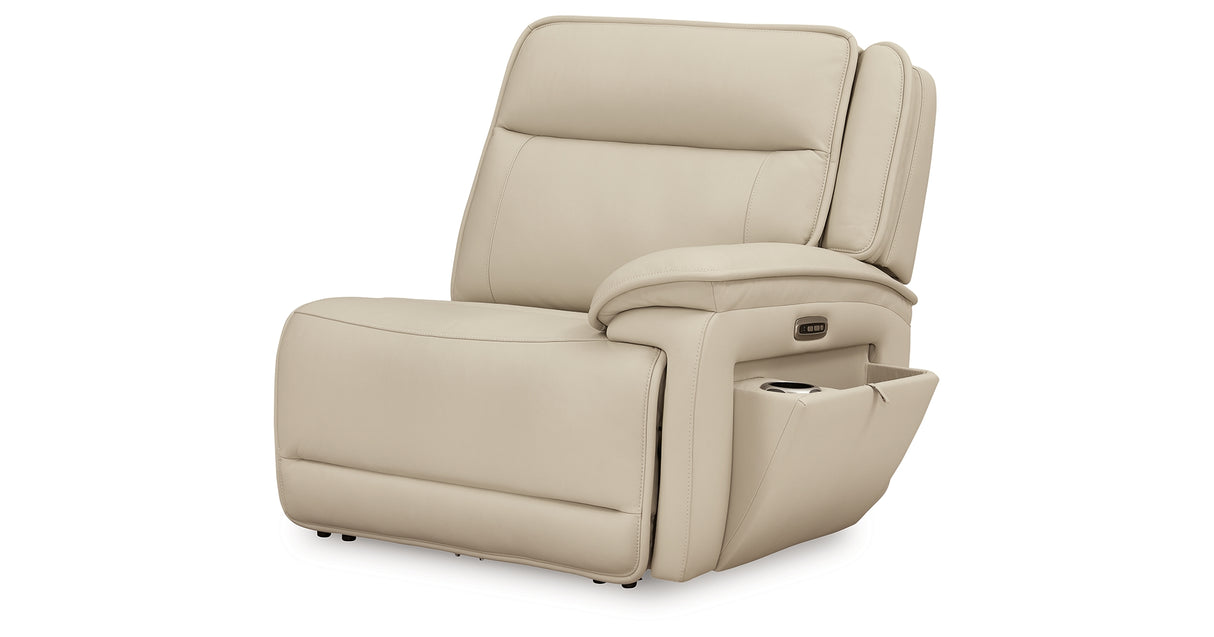 Double Deal Almond 5-Piece Reclining Sectional with Console from Ashley - Luna Furniture