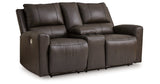 Boxmere Storm Power Reclining Loveseat with Console from Ashley - Luna Furniture