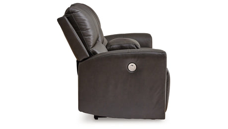 Boxmere Storm Power Reclining Loveseat with Console from Ashley - Luna Furniture