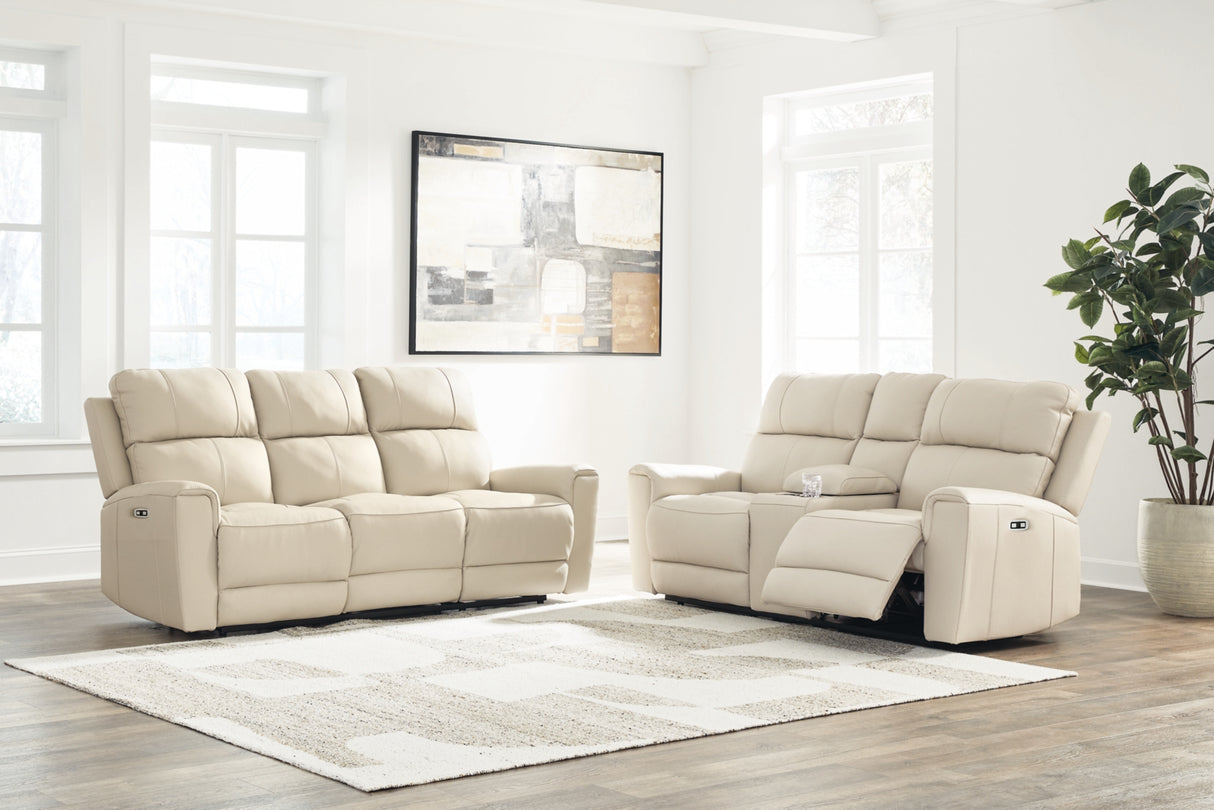 Dahlmoore Almond Power Reclining Living Room Set from Ashley - Luna Furniture