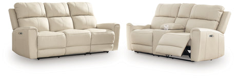 Dahlmoore Almond Power Reclining Living Room Set from Ashley - Luna Furniture