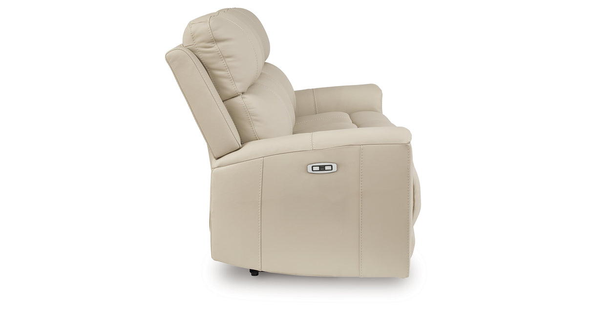 Dahlmoore Almond Power Reclining Sofa from Ashley - Luna Furniture