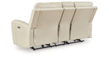 Dahlmoore Almond Power Reclining Loveseat with Console from Ashley - Luna Furniture