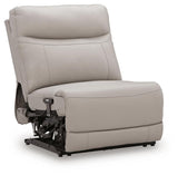 Gravier Gray Power Armless Recliner from Ashley - Luna Furniture