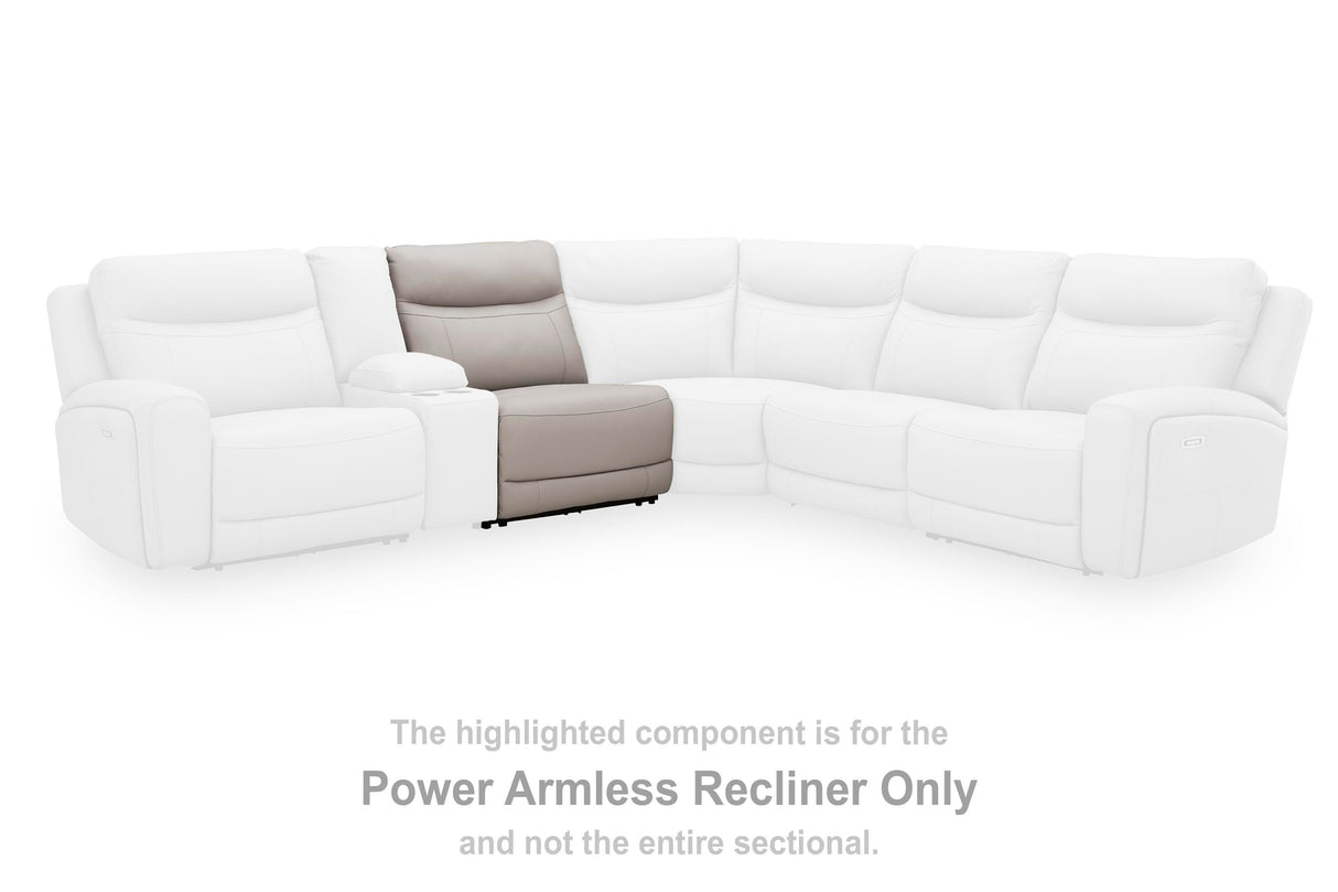 Gravier Gray Power Armless Recliner from Ashley - Luna Furniture
