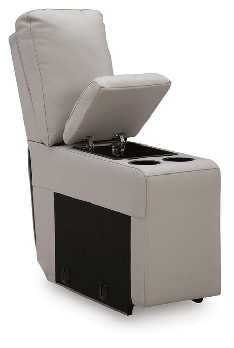 Gravier Gray Console with Storage from Ashley - Luna Furniture