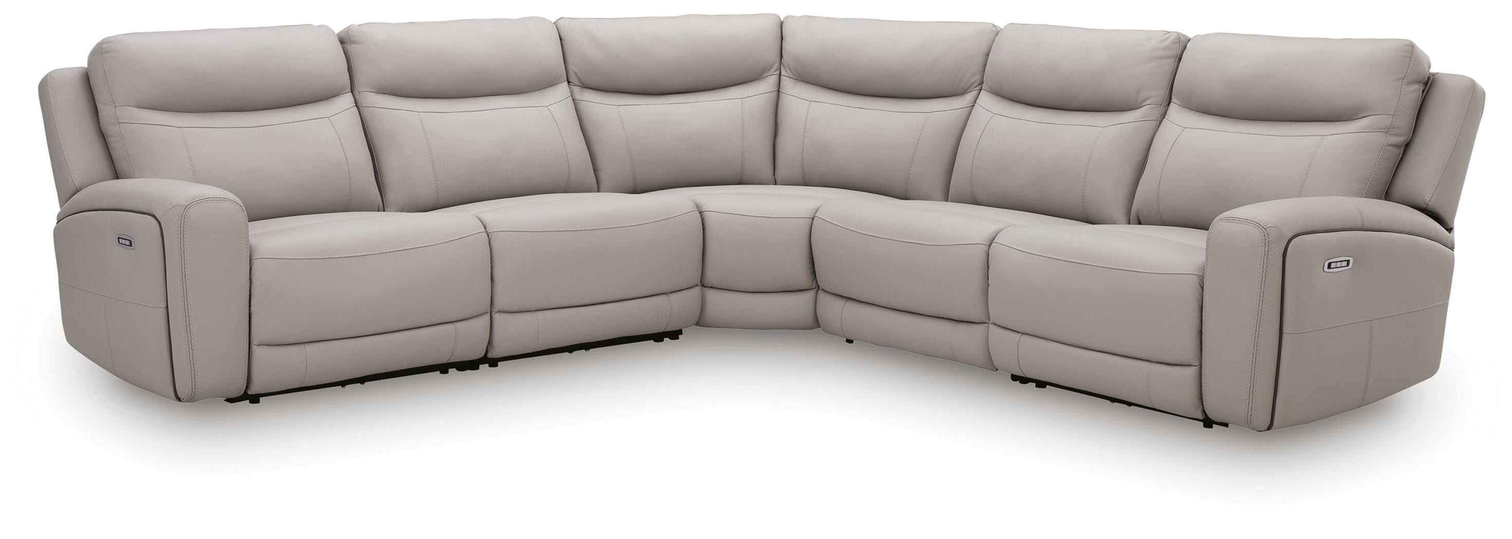 Ashley Gravier Gray 5-Piece Power Reclining Sectional – Luna Furniture