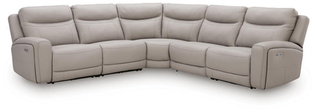 Gravier Gray 5-Piece Power Reclining Sectional from Ashley - Luna Furniture