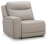 Gravier Gray Left-Arm Facing Power Recliner from Ashley - Luna Furniture