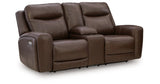 Gravier Cordova Power Reclining Loveseat with Console from Ashley Furniture - Luna Furniture