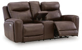 Gravier Cordova Power Reclining Loveseat with Console from Ashley Furniture - Luna Furniture