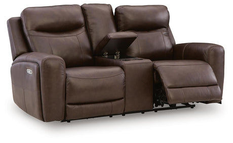 Gravier Cordova Power Reclining Loveseat with Console from Ashley Furniture - Luna Furniture