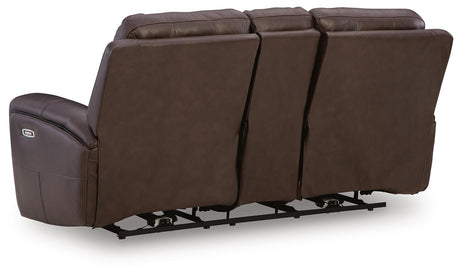 Gravier Cordova Power Reclining Loveseat with Console from Ashley Furniture - Luna Furniture