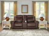 Gravier Cordova Power Reclining Loveseat with Console from Ashley Furniture - Luna Furniture