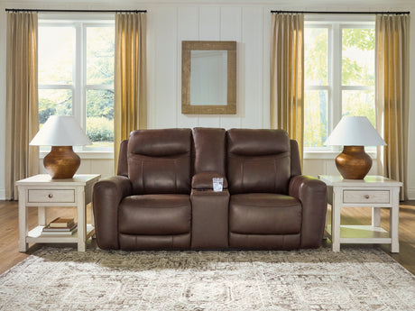 Gravier Cordova Power Reclining Loveseat with Console from Ashley Furniture - Luna Furniture