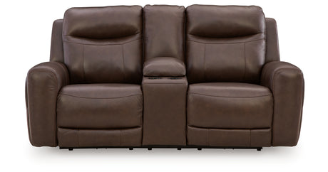 Gravier Cordova Power Reclining Loveseat with Console from Ashley Furniture - Luna Furniture