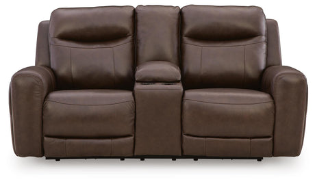 Gravier Cordova Power Reclining Loveseat with Console from Ashley Furniture - Luna Furniture