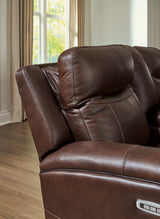 Gravier Cordova Power Reclining Loveseat with Console from Ashley Furniture - Luna Furniture