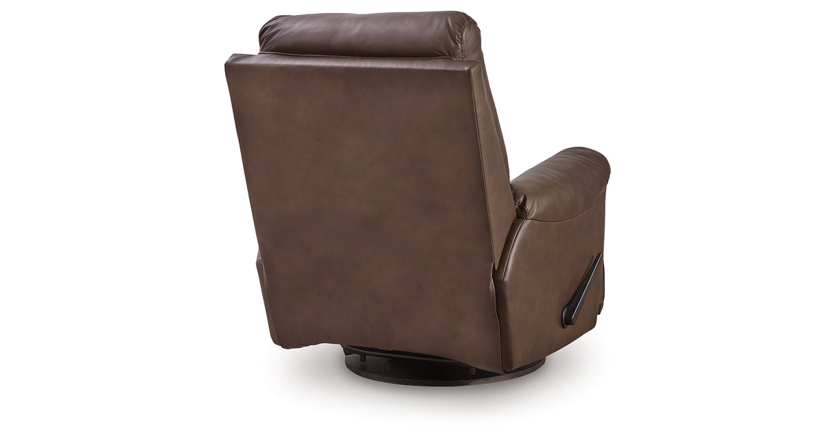 Flynwood Espresso Swivel Glider Recliner from Ashley - Luna Furniture