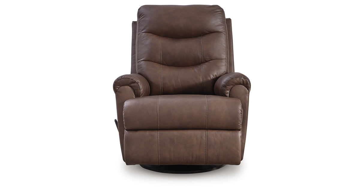 Flynwood Espresso Swivel Glider Recliner from Ashley - Luna Furniture