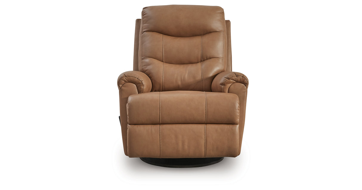 Flynwood Butternut Swivel Glider Recliner from Ashley - Luna Furniture